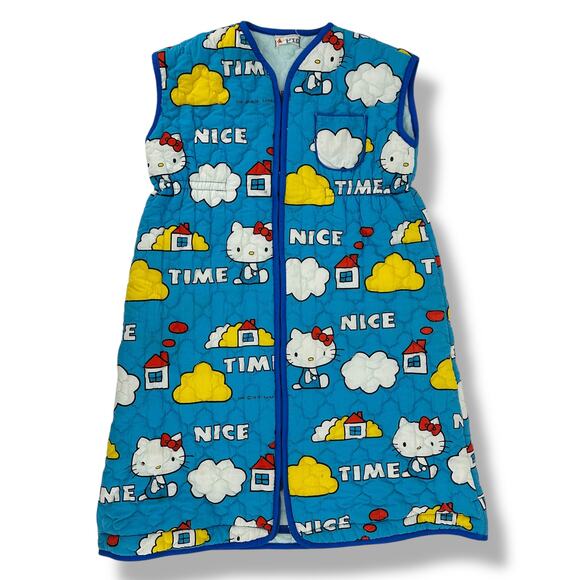 Sanrio Hello Kitty Nice Time Quilted Terry Baby Sleep Sack Vest Vtg 1978 Japan - Picture 1 of 8